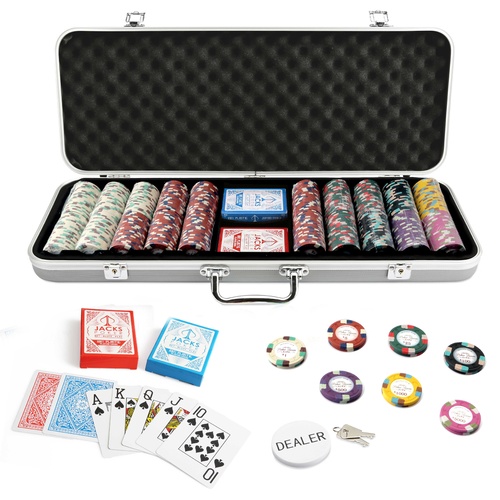 Monaco Club 500 Chip Silver Case Set