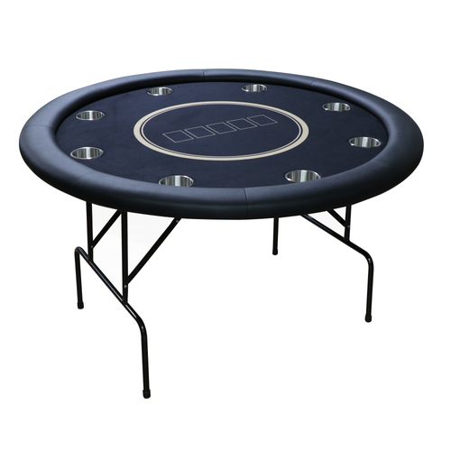 League Series Black 8 Seater Round Poker Table 