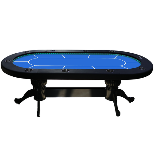 Prestige Series XL LED Poker Table - Blue