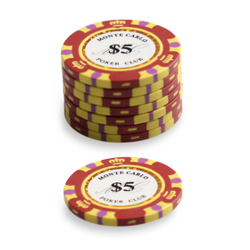 $5 Monte Carlo Poker Chip
