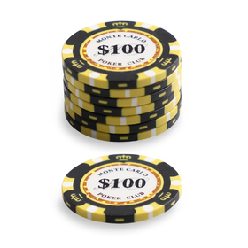 $100 Monte Carlo Poker Chip