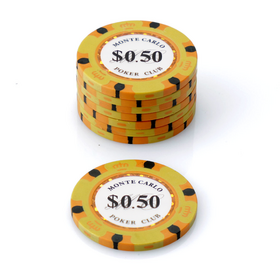 $0.50 Monte Carlo Poker Chip