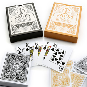 Jacks Poker Plastic Playing Cards Black/Gold