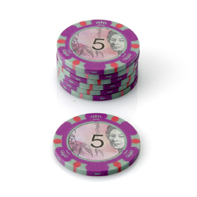$5 Aussie Currency Poker Chip