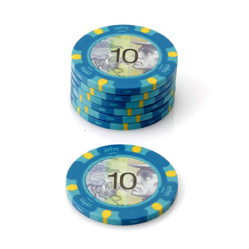 $10 Aussie Currency Poker Chip