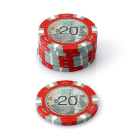 $20 Aussie Currency Poker Chip