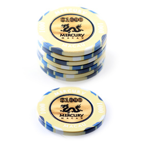 $1000 Mercury Macau Poker Chip