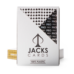 JACKS PRO Plastic Playing Cards - Black - 6 Deck