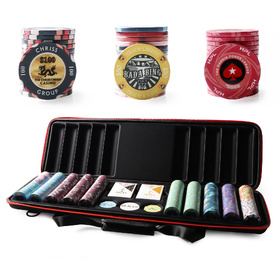 Custom 500 Chip Viper Case Poker Set - Premium Ceramic Clay "Cards"