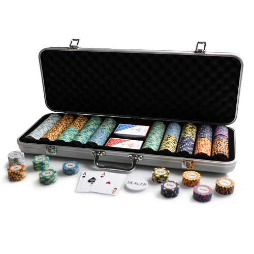 Monte Carlo 500 Chip Silver Case Set