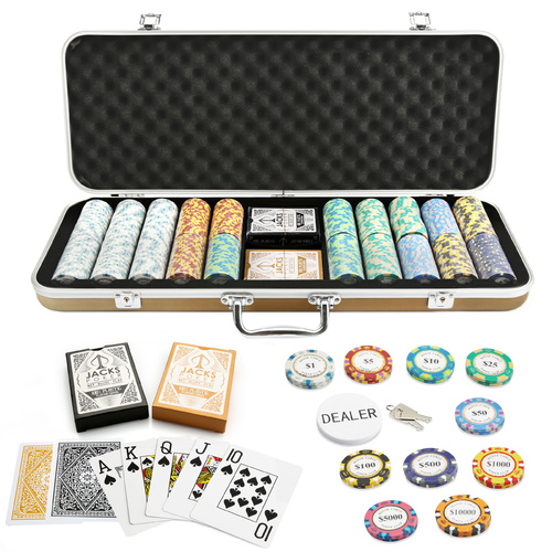Monte Carlo 500 Chip Gold Case Set