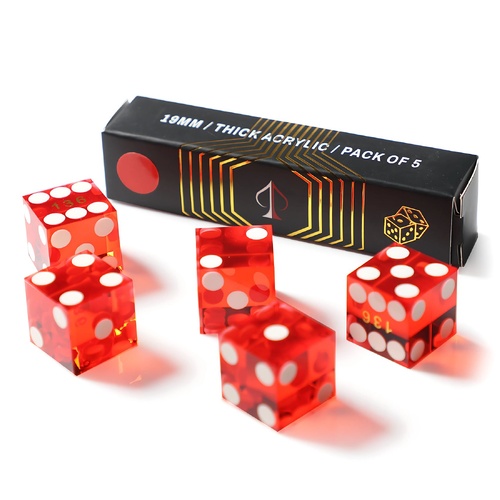 Red Precision Dice 19mm - Pack Of 5