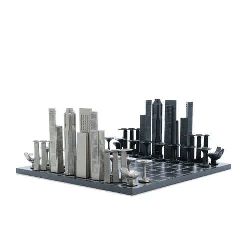 Skyline Chess Singapore Stainless Steel City Map
