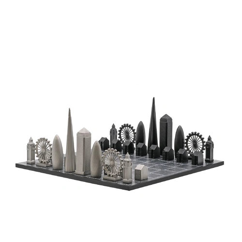 Skyline Chess London Stainless Steel Map Board