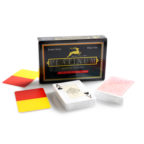 Modiano Platinum Poker Acetate Jumbo 2 Deck Set 
