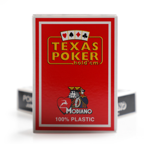 Modiano Texas Hold Em Playing Cards - Red