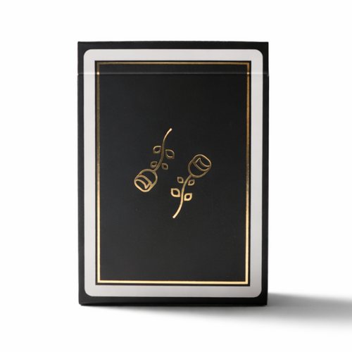 Black Roses Gold Foil Playing Cards