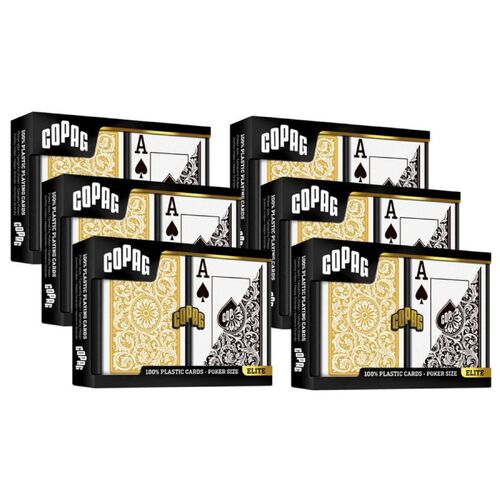 COPAG 1546 Elite Black/Gold Jumbo - 6 Pack
