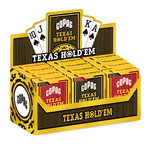 COPAG Texas Gold 12 Deck Playing Cards Box 