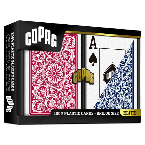 COPAG 1546 Elite Blue/Red Bridge Jumbo Cards