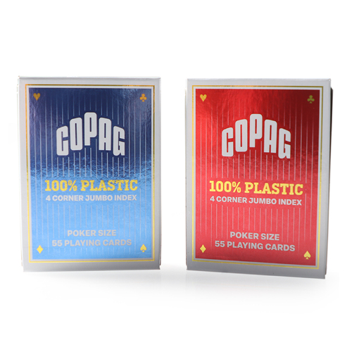 COPAG 4 Pip Jumbo Face - Blue Red 2 Deck Combo Pack