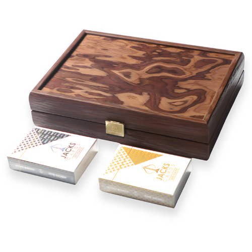 JACKS PRO 100% Plastic Cards w/ Luxury Wooden Case