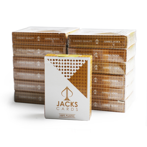 Signature Plastic Playing Cards - Gold (12 Decks)