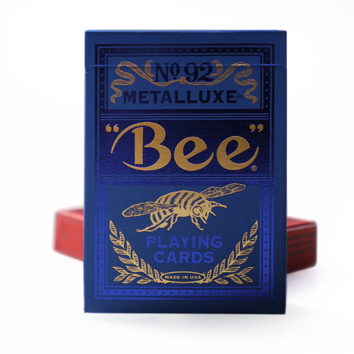Bee Blue Metal Luxe Playing Cards