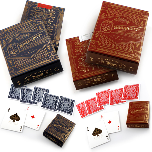 Theory 11 Blue / Red Monarch 2 Deck Combo