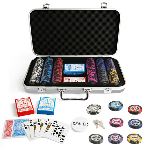 The Star 300 Chip Silver Case Set