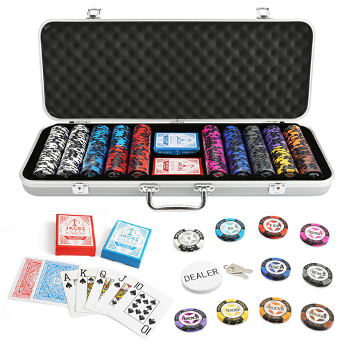 The Star 500 Chip Silver Case Set