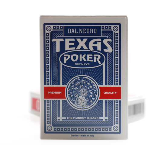 Dal Negro Texas Hold Em' Monkey Playing Cards - Blue