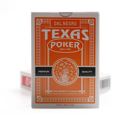 Dal Negro Texas Hold Em' Monkey Playing Cards - Orange