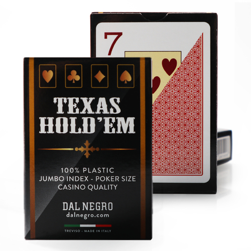 Dal Negro Texas Hold Em' Playing Cards - Red