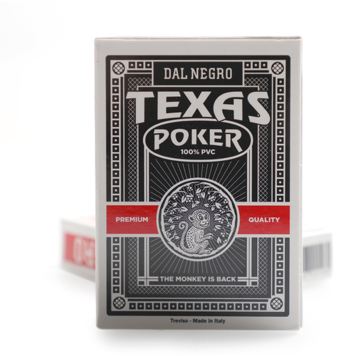 Dal Negro Texas Hold Em' Monkey Playing Cards - Black