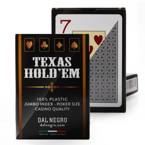Dal Negro Texas Hold Em' Playing Cards - Black