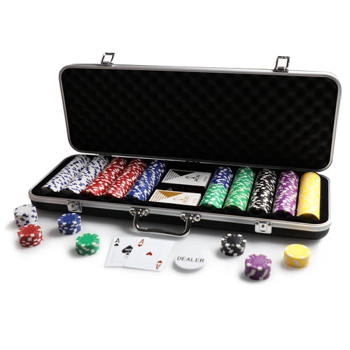 Dice 500 Chip Black Case Set