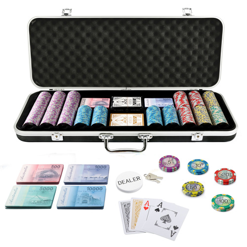 Aussie Currency 400 Chip / 10 Plaque Set Black Case