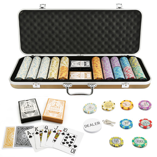 Aussie Currency 500 Chip Gold Case Set