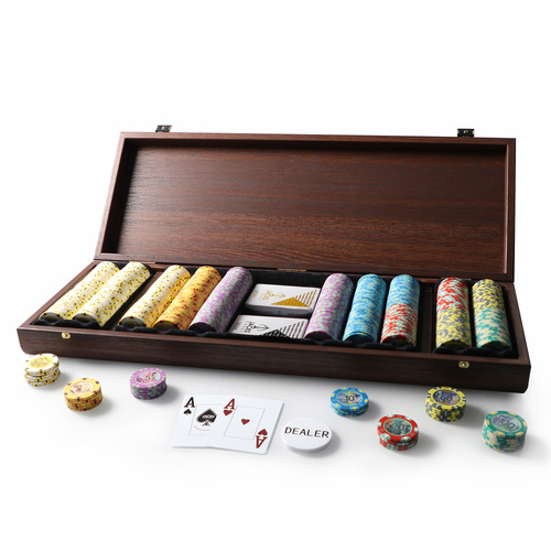 Aus Design 500 Chip Majestic Walnut Poker Set