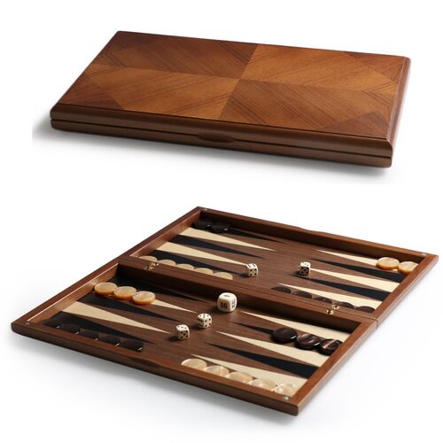 Dal Negro Walnut Backgammon Board