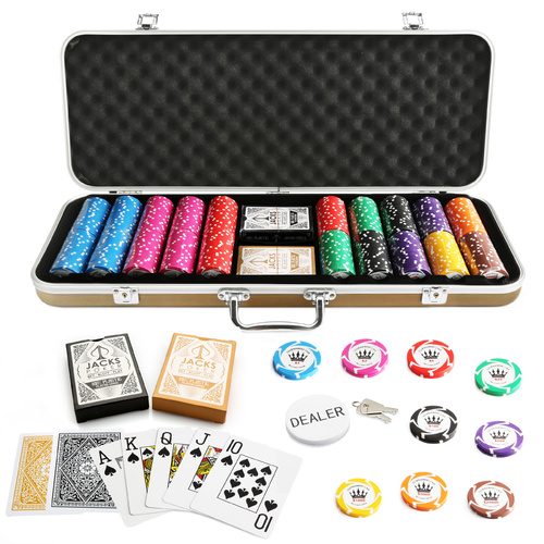 Crown Millions 500 Chip Gold Case Set