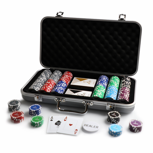 Jacks Casino 300 Chip Silver Case Set