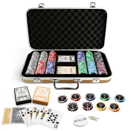 Jacks Casino 300 Chip Gold Case Set