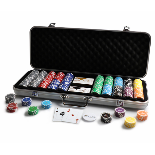Jacks Casino 500 Chip Silver Case Set