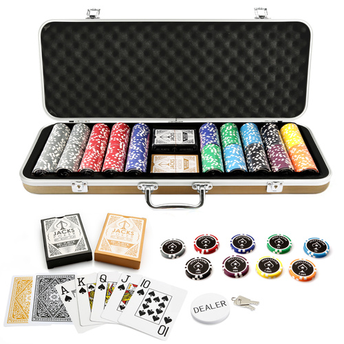 Jacks Casino 500 Chip Gold Case Set
