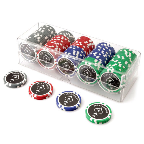 Jacks Casino 100 Chip and Rack Bundle