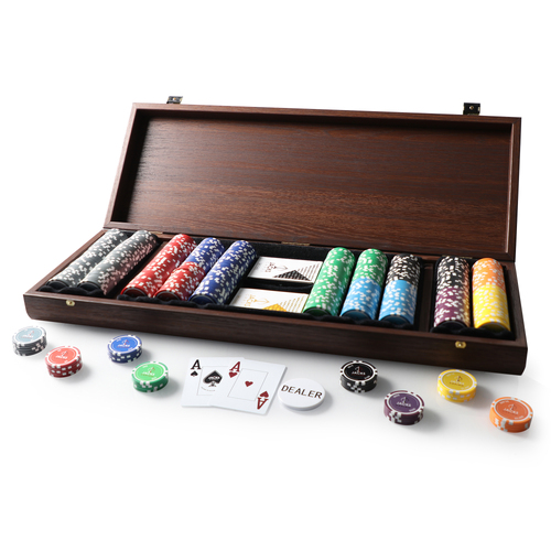 Jacks Casino Majestic Walnut 500 Case Poker Set