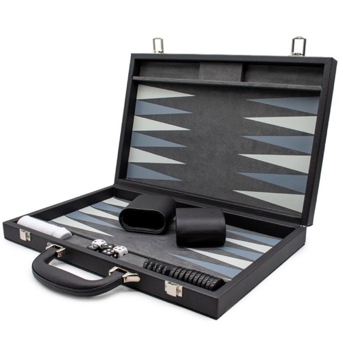 Signature Backgammon Board Game Set - Blue