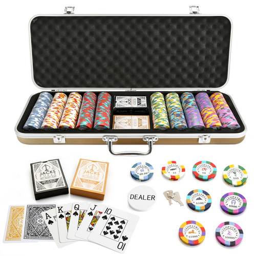 Cleopatra's 500 Chip Gold Case Set